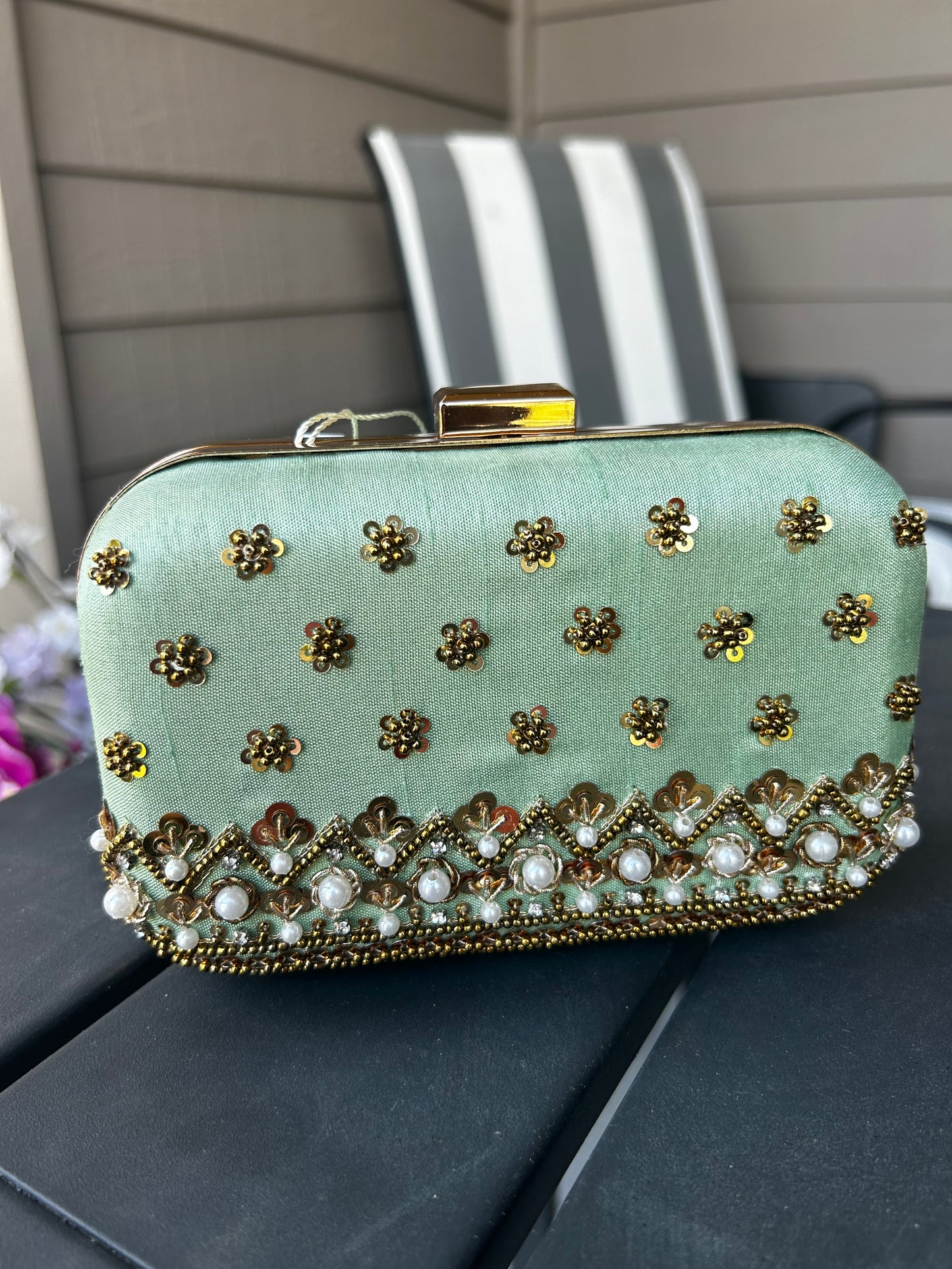 Mint Green Clutch