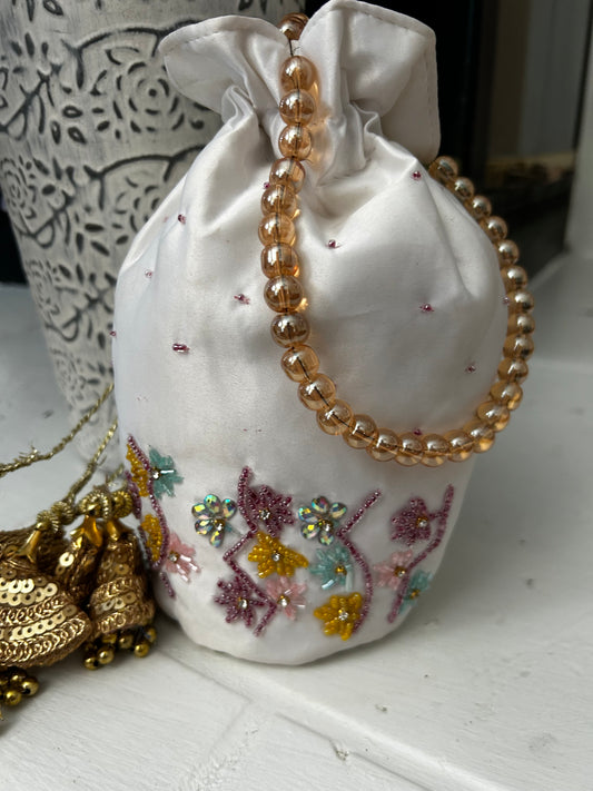 White Multi Potli Bag