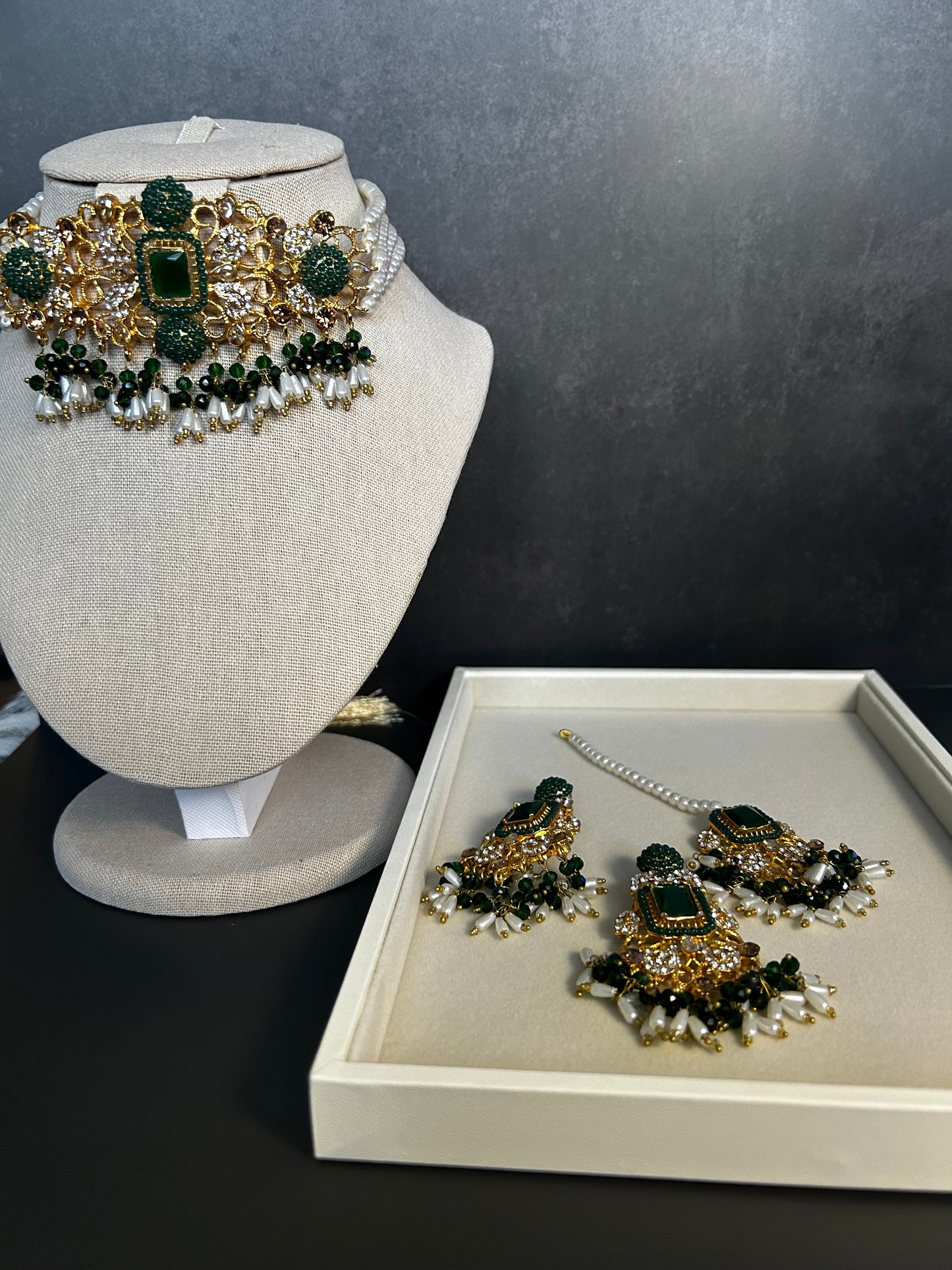 Emerald Green Necklace Set