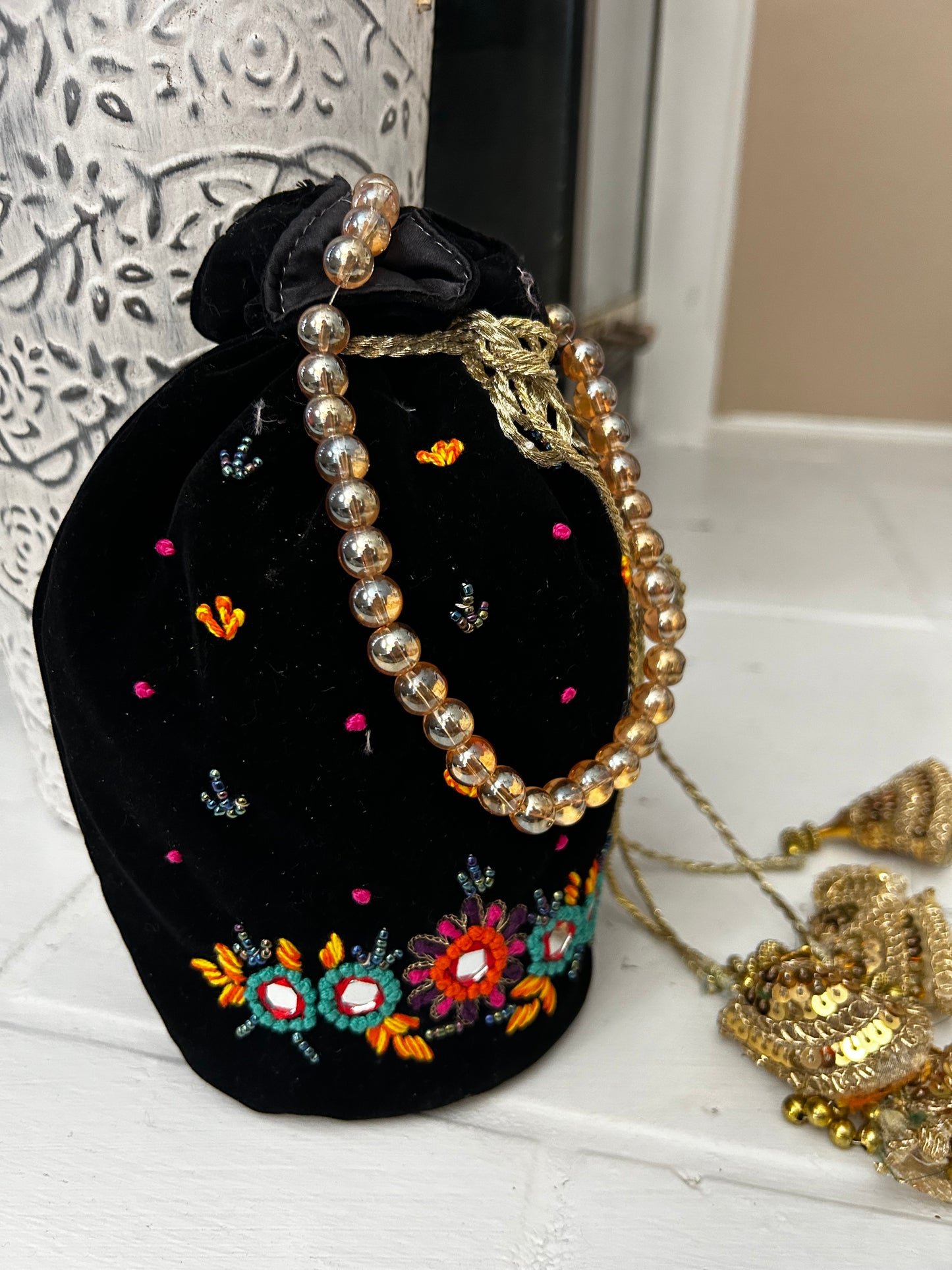Black Multi Potli bag