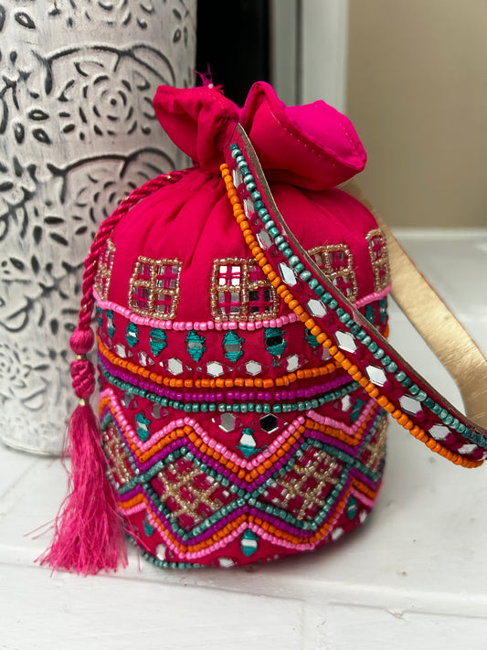 Fuchsia Pink Potli Bag