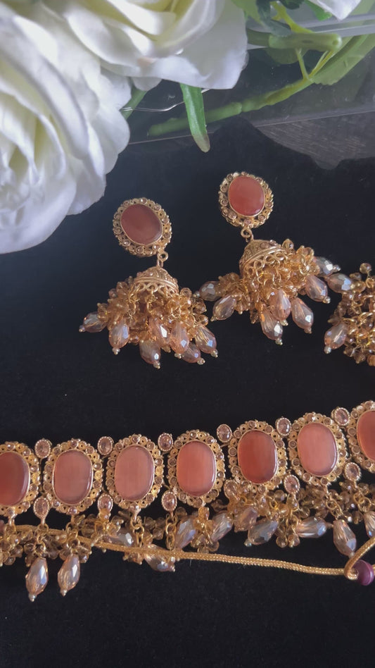 Rust Orange Necklace Set